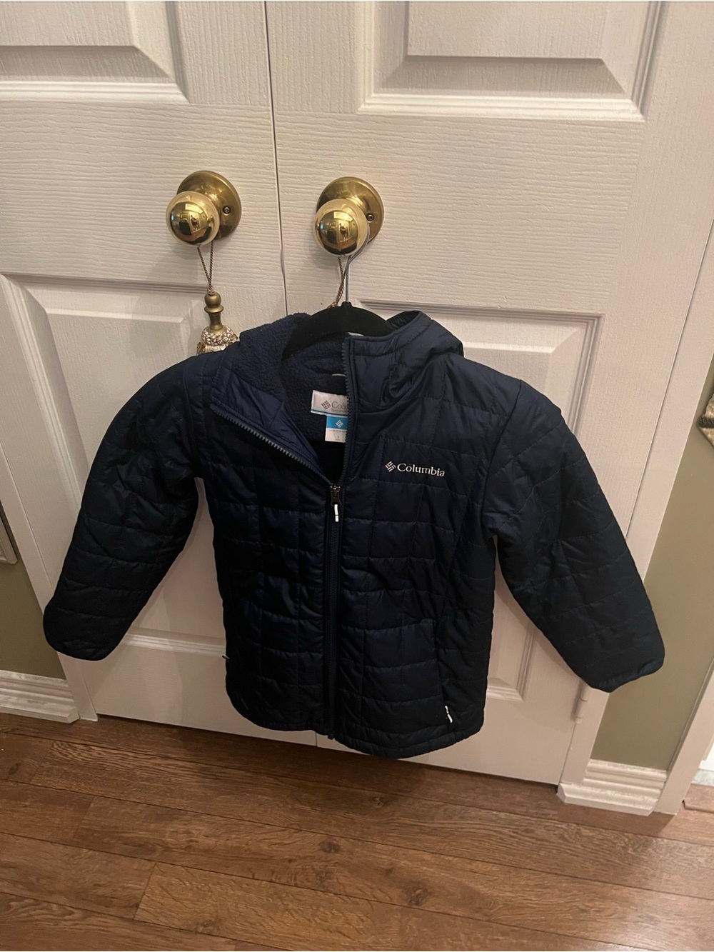 Columbia Kids' Navy Quilted Hooded Jacket Boys Size S